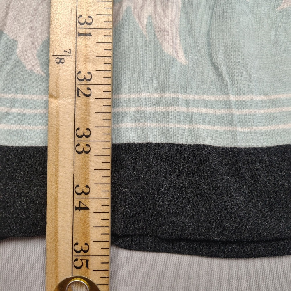 Soma Sleep Shirt Women XL Black Floral Short Sleeve Rayon Spandex Knit Nightgown - Picture 4 of 7